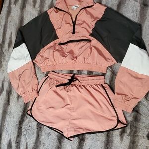 Fashion  nova cropped  short set